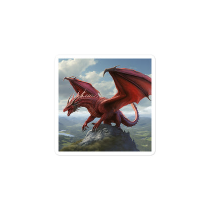 Realistic Red Dragon Sticker