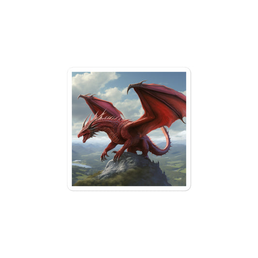 Realistic Red Dragon Sticker
