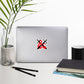 DnD Style Fiery Fantasy Red RPG Ampersand Logo with Swords Sticker